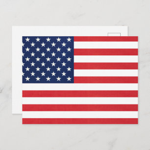 Personalized Patriotic American Flag Postcard