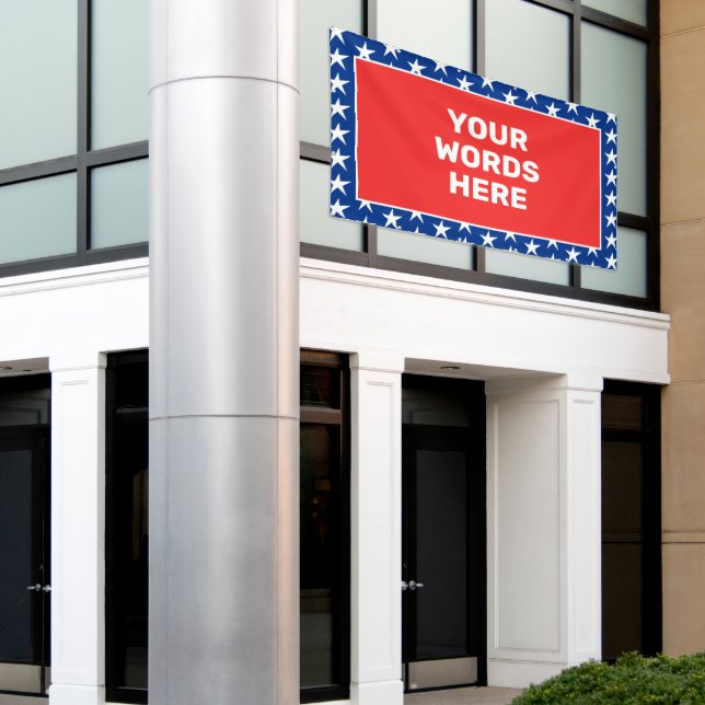Personalized Patriotic Banner (Outside Building)