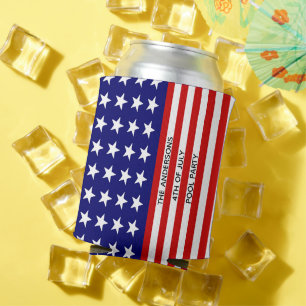 Personalized Patriotic Can Cooler USA Gift