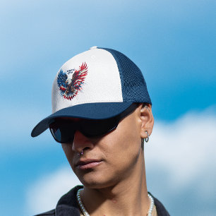 Personalized Patriotic Colours America Bold Eagle Trucker Hat