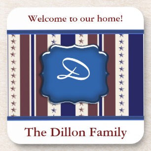 Personalized Patriotic Design Coaster