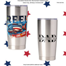 Personalized, Patriotic Fish, "Reel Cool Dad"