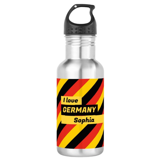 Personalized Patriotic German Flag 532 Ml Water Bottle (Front)