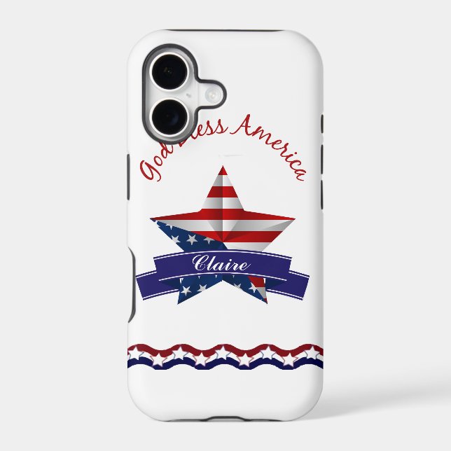 Personalized Patriotic iPhone 7-plus Case (Back)