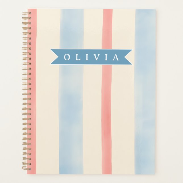 Personalized Patriotic Memorial Day 4th of July Planner (Front)