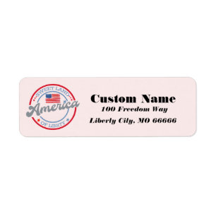 Personalized Patriotic Message Address Labels