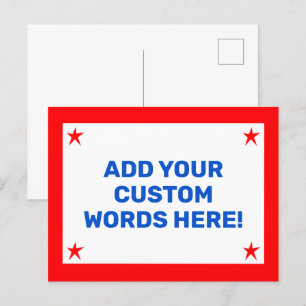 Personalized Patriotic Postcard