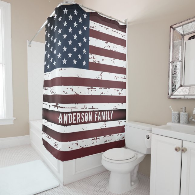 Personalized Patriotic Stars Stripes American Flag (In Situ)