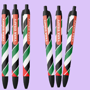 Personalized Patriotic United Arab Emirates Flag Black Ink Pen