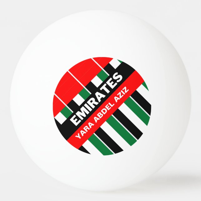Personalized Patriotic United Arab Emirates Flag  Ping Pong Ball (Front)