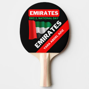 Personalized Patriotic United Arab Emirates Flag  Ping Pong Paddle