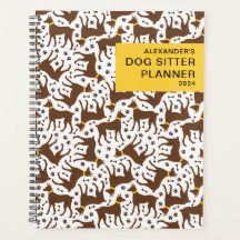 Personalized Pattern Business Dog Sitter Planner