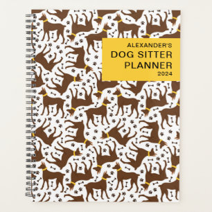 Personalized Pattern Business Dog Sitter Planner