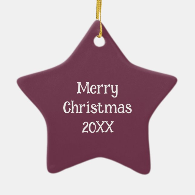  Personalized Patterned  Ceramic Ornament (Back)