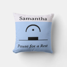 Personalized Pause Rest Musical Humour Music Blue