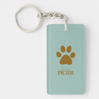 Personalized Paw Keychain