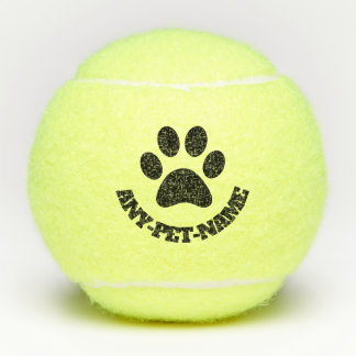 Personalized Paw Print Dog Ball