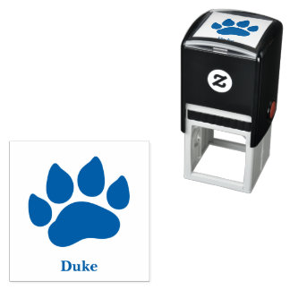 Personalized Paw Print in Choice of Custom Colors  Self-inking Stamp