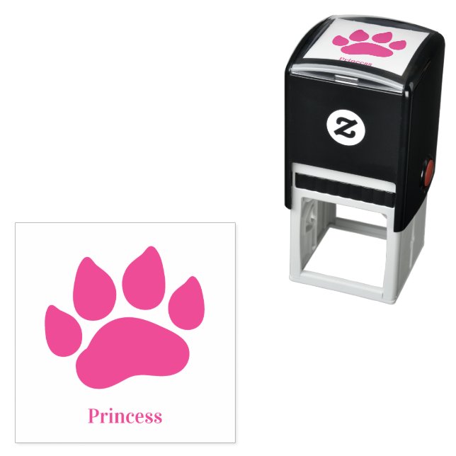 Personalized Paw Print in Choice of Custom Colours Self-inking Stamp (In Situ)