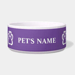 Personalized Paw Print Pet Bowl