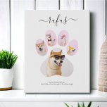 Personalized Paw Print Remembrance Collage<br><div class="desc">Make a Personalized Photo keepsake Paw Print Remembrance Collage - Faux Wrapped Canvas Print from Ricaso - add your own photos and text - photo collage keepsake of your beloved pet over the rainbow bridge. Pets take our hearts with them when they go. They are not 'just a dog' or...</div>