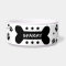 Personalized paw prints and dog bone pet food bowl