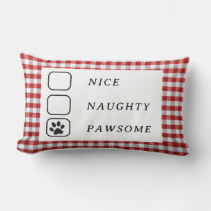 Personalized PAWSOME DOG PAW DOG Lumbar Pillow