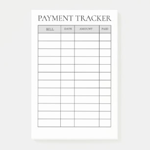 Personalized Payment Tracker Notepad