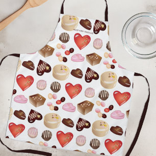 Personalized Peace Love Chocolate Candy Heart Apron