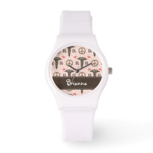 Personalized Peace Love Pharmacy Watch