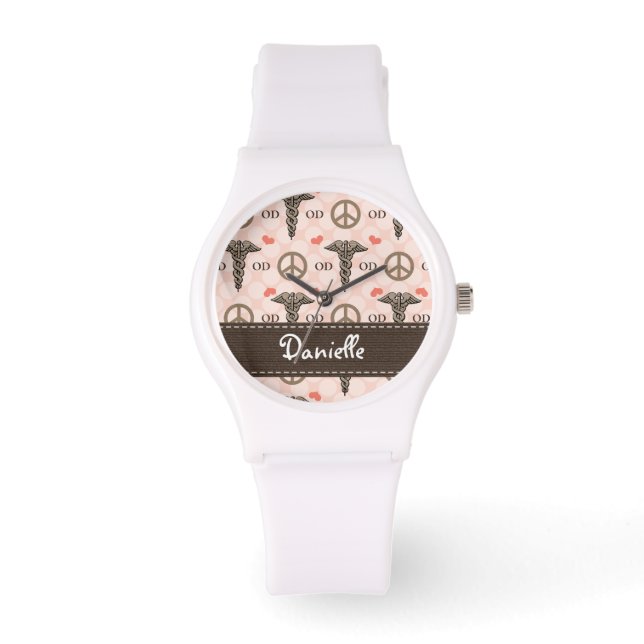 Personalized Peace Love Pharmacy Watch (Front)
