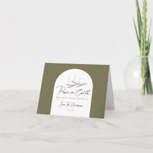 Personalized Peace on Earth Christmas Folded Card