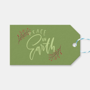 Personalized Peace on Earth Holiday Gift Tags