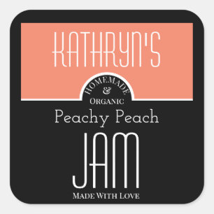 Personalized Peach/Apricot Jam Label