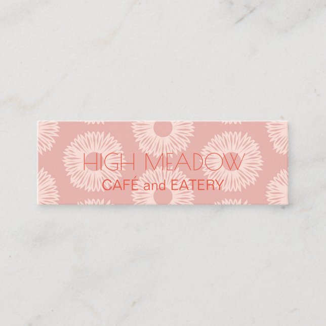 Personalized "Peach Blooms" Social Media Mini Business Card (Front)