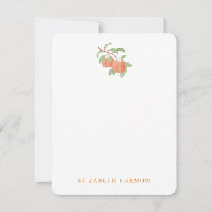 Personalized Peach Blossom Note Card