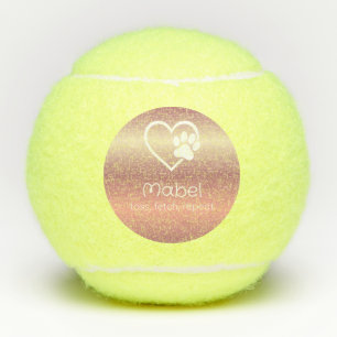 Personalized Peach Dog Ball "Toss, Fetch..."