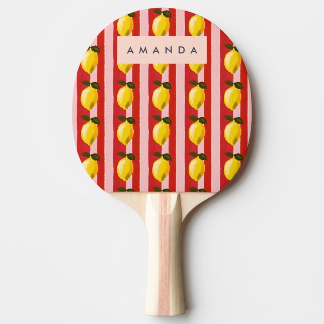 Personalized Peach Pattern Cute Peaches Ping Pong Paddle (Front)