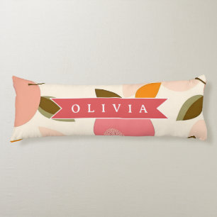 Personalized Peach Pattern Cute Retro Summer Body Pillow
