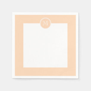 Personalized Peach Puff High End Coloured Napkin