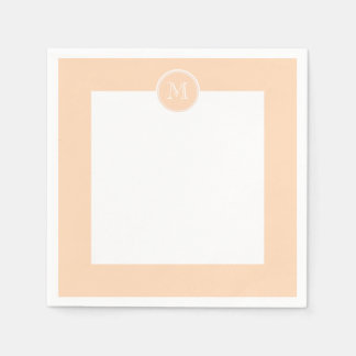 Personalized Peach Puff High End Coloured Napkin