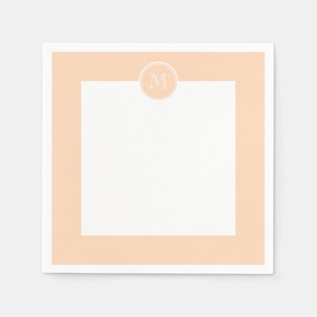 Personalized Peach Puff High End Coloured Napkin (Front)