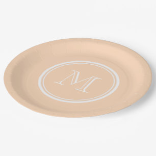 Personalized Peach Puff High End Coloured Paper Plate