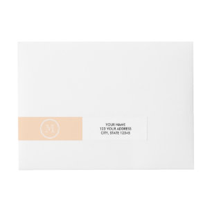 Personalized Peach Puff High End Coloured Wraparound Address Label