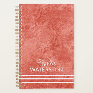 Personalized Peachy Agatized Marbling Planner