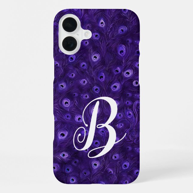 Personalized Peacock Feather iPhone Case (Back)