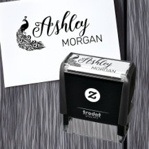 Personalized Peacock Silhouette Full Name