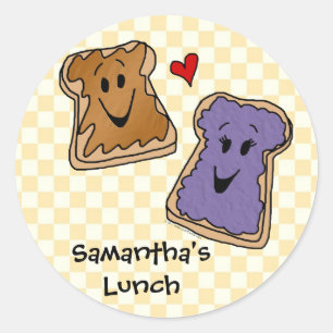 Personalized Peanut Butter and Jelly Sticker