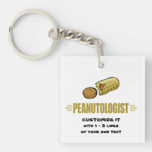 Personalized Peanut Keychain