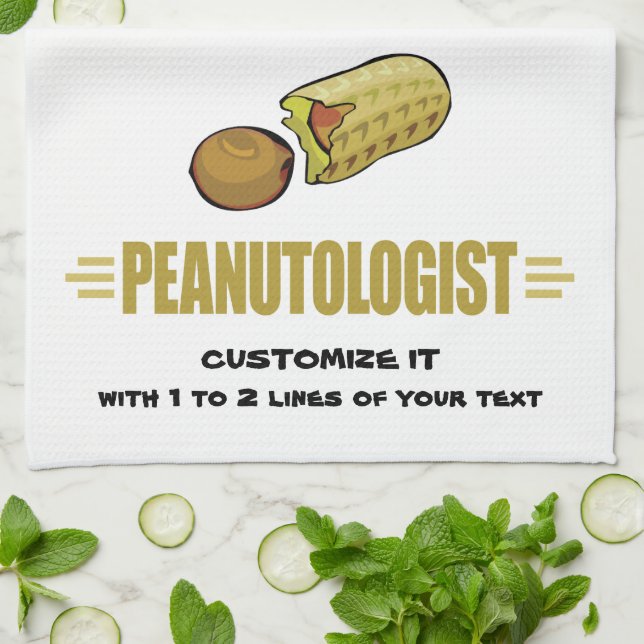 Personalized Peanut Kitchen Towel (Folded)